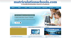 Desktop Screenshot of matriculationschools.com